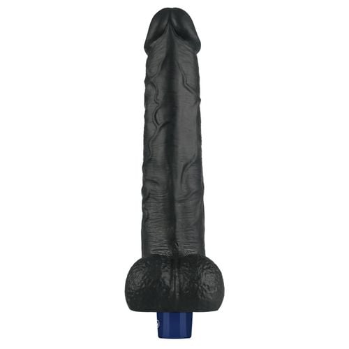 10.5" real softee rechargeable tpe vibrating dildo(black) na Arena.pl