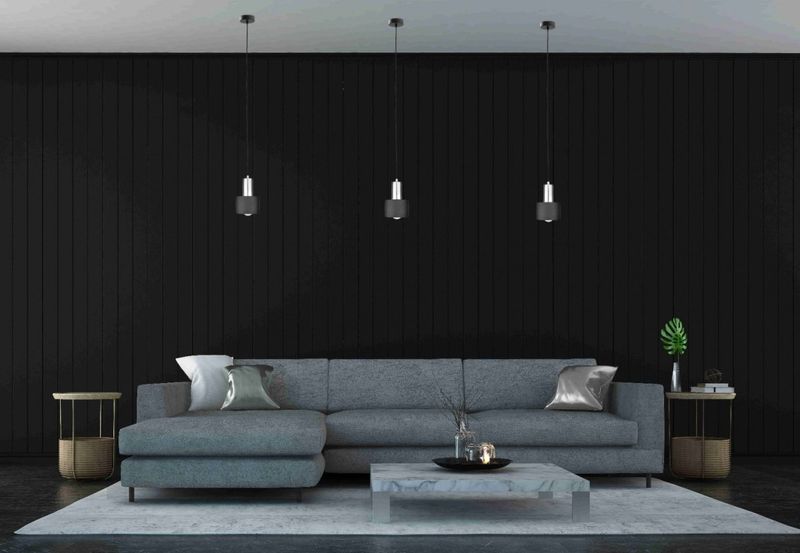 Lampa wisząca 1xE27 LUCE BLACK SILVER zdjęcie 2