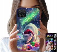 ETUI DO SAMSUNG GALAXY A22 5G - ŚWIĄTECZNY NIEDŹWIEDŹ BOMBKI CASE +FOLIA