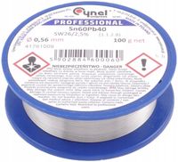 Cyna do lutowania z topnikiem SW26, Cynel, 0,56 mm, 100 g, CYNA 056/100