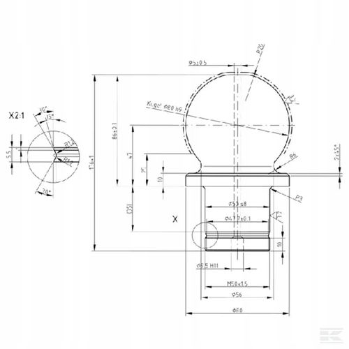 RO71177 Kula 80 mm z nakrętką na Arena.pl