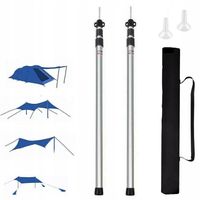 DRĄŻKI NAMIOTOWE TELESKOPOWE REGULOWANE ALUMINIUM 93-230 CM ZESTAW 2SZT