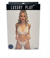 bielizna luxury play   lingerie set medium white