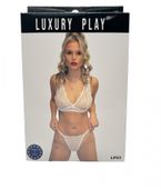 bielizna luxury play   lingerie set medium white