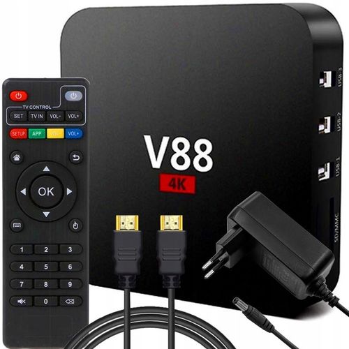 ODTWARZACZ MULTIMEDIALNY SMART TV BOX SCISHION ANDROID 10.1 V88 PRZYSTAWKA na Arena.pl