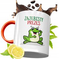 Kubek Pomarańczowy Dla Prezesa Prezent Z Nadrukiem Ze Zdjęciem