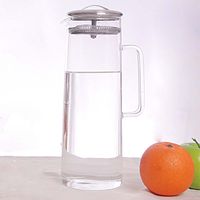 Dzbanek Żaroodporny - Szklany - Z Pokrywką Bambusową - Idealny Do  Każdego Domu A 1500ML