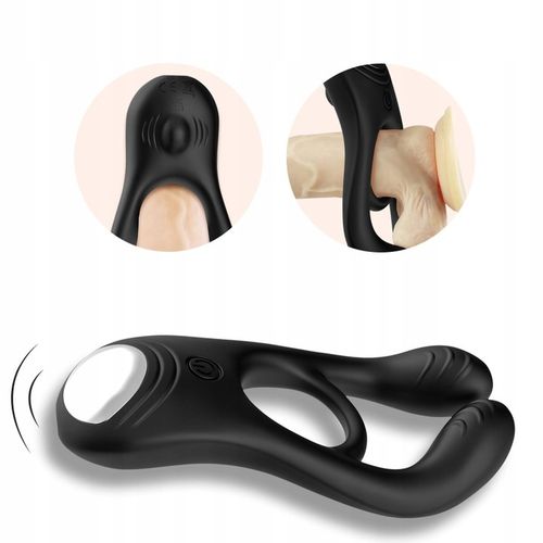 WIBRUJĄCY PERŚCIEŃ NA PENISA RING WIBRATOR DLA PAR nakładka DO ŁECHTACZKI na Arena.pl