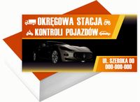 Wizytówki firmowe Foliowane 1000szt wiele wzorów STACJA KONTROLI POJAZDÓW