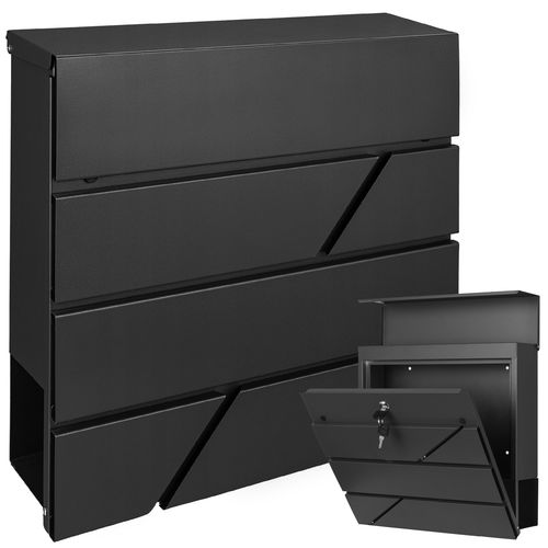 Duża skrzynka pocztowa na listy gazety ulotki pocztę A4 czarna na Arena.pl