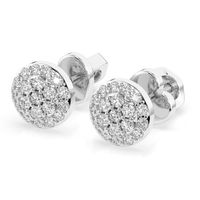 kolczyki z białego złota 585 z diamentem (brylantem) 0,3 ct g/si