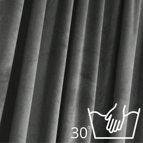 zasłona welurowa na taśmie - ciemnoszara na Arena.pl