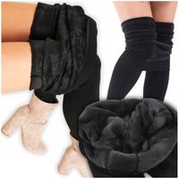 LEGGINSY OCIEPLANE FUTERKIEM CIEPŁE DAMSKIE ZIMOWE GETRY LEGINSY NA