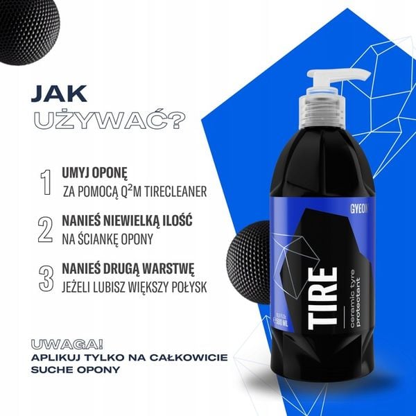 Gyeon Q² Tire 500ml - dressing do opon zdjęcie 3