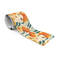 Pasek Dekoracyjny Bordiura ABSTRAKCJA Twarze Kwiaty Liście Styl Retro