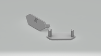 szara zaślepka GLC2 endcap grey