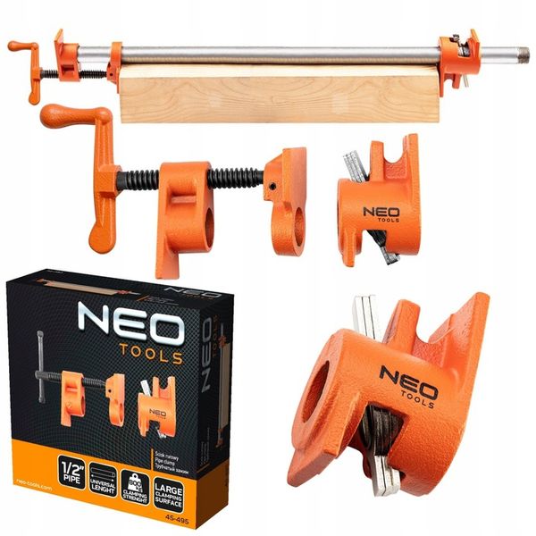 NEO ŚCISK RUROWY ŚRUBOWY STOLARSKI BEZKOŃCOWY 1/2'''' DO RUR 800 KG 45-495 zdjęcie 11