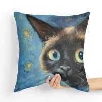 Poduszka Kotka Syjamska - Poduszka Dekoracyjna Tył poduszki: - Czerwony