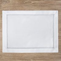 Podkładki ze srebrną lamówką w pudełku MADELE 30X40 białe x4