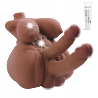 LaLarge Torso Podwójny Penis Ultra-Realistyczna Męska Elektroniczna Lalka D