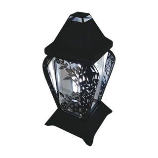 Znicz kapliczka INVERSO duży kwiaty czarny/srebro 37cm na Arena.pl