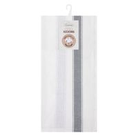 Komplet 2 ścierki SOFIA 50x70 srebrno biała bawełna