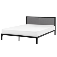 Łóżko metalowe 160 x 200 cm czarne CLAMART