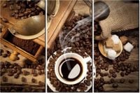 60 90CM OBRAZ 3 ELEM AROMATYCZNA KAWA DRUK PŁÓTNO RAMA