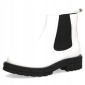 Botki Caprice białe lakierowane Nikita 40