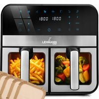 FRYTKOWNICA BEZTŁUSZCZOWA PODWÓJNA FRYTOWNICA 9L AIRFRYER DWUKOMOROWA