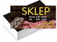 Wizytówki firmowe reklamowe 200 szt różne wzory duży wybór SKLEP NOCLEGI