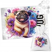 PUZZLE TRADYCYJNE - PIES PSY PIESEK RASA MOPS PUG - 252EL