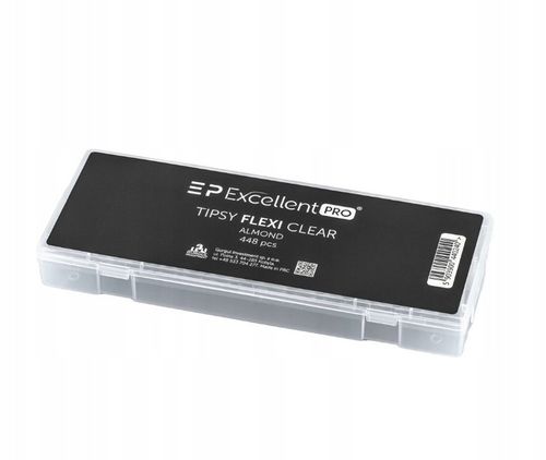 EXCELLENT FLEXI TIPSY TUNELOWE CLEAR ALMOND MIGDAŁ MIĘKKIE POD ŻEL 448 SZT. na Arena.pl