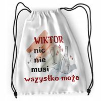 Plecak Dla Wiktora Sportowy Szkolny Worek Torba Z Nadrukiem Ze Zdjęciem