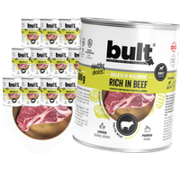 MOKRA KARMA DLA PSA BULT PUSZKA BOGATA W WOŁOWINĘ ZESTAW 12x800G