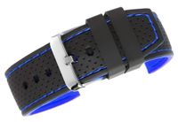 Pasek silikonowy CZARNO-GRANATOWY U17-20-4