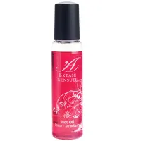 extase sensual olejek rozgrzewający truskawkowy 35 ml, travel size