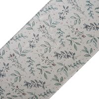 Bawełniany 200cm Bieżnik o skandynawskim wzorze w liście szałwi PolDesign