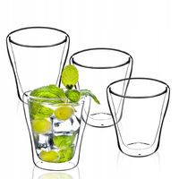 ZESTAW SZKLANEK TERMICZNYCH SZKLANKA NAPOJÓW 4szt