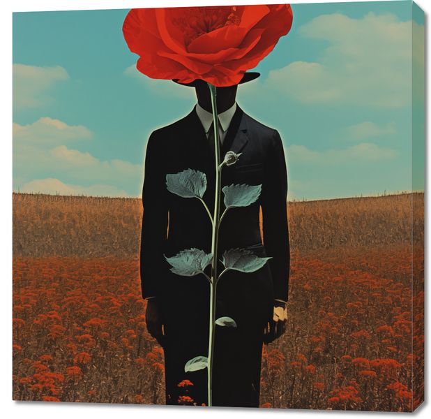 Obraz 90x90cm Obserwator zza Maku zdjęcie 1