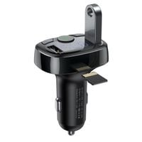transmiter fm bluetooth karty tf sd ładowarka do samochodu 2x usb czarny