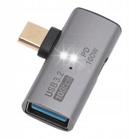 ADAPTER PRZEJŚCIÓWKA ŁĄCZNIK KĄTOWY 90 STOPNI USB C NA USB 3.2 OTG PD100W