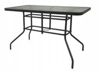 Stół ogrodowy szklany Bergamo 140x80 cm na taras czarny