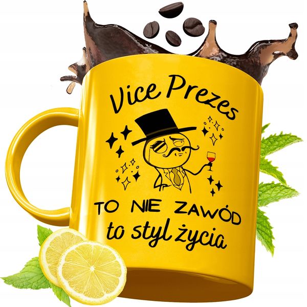 Złoty Kubek Premium Dla Vice Prezesa Prezent Z Nadrukiem Ze Zdjęciem zdjęcie 1