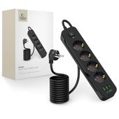 tech-protect pcl4x3 power strip long 2 usb & 1 type-c & 4 socket