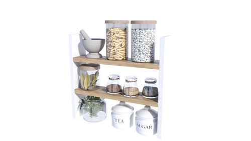 Pólka kuchenna dąb artisan/biały na Arena.pl