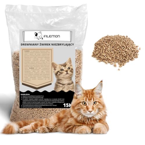 ŻWIREK DREWNIANY FILEMON DLA KRÓLIKÓW CHOMIKÓW KOTÓW 15KG na Arena.pl