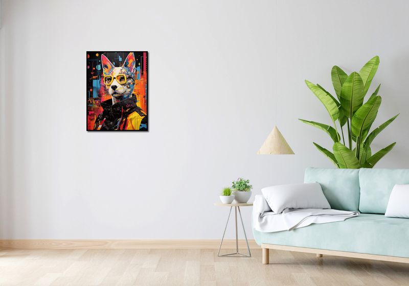 Plakat 50x65cm Kot w Miejskim Stylu zdjęcie 4