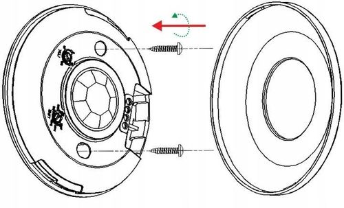CZUJNIK RUCHU SUFITOWY ULTRA PŁASKI LED PIR CZUJKA ZMIERZCHU 360° na Arena.pl