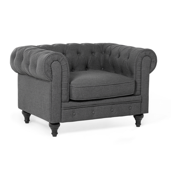 Fotel szary CHESTERFIELD zdjęcie 1